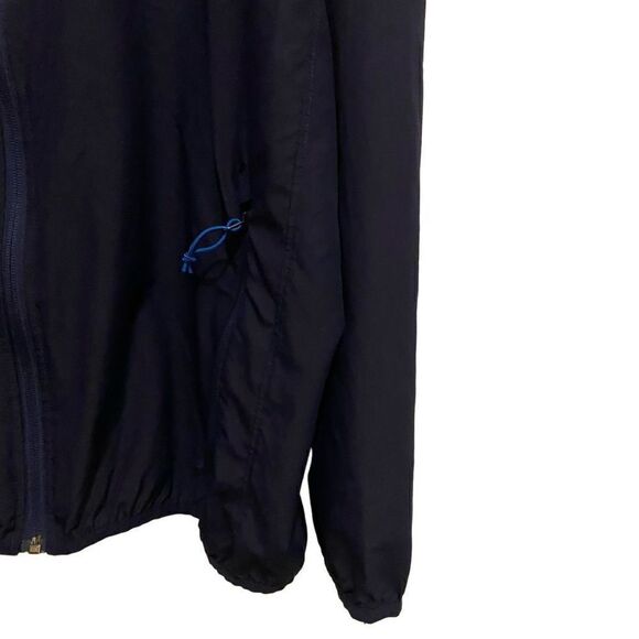 Land's End Navy Blue Nylon Windbreaker Long Sleeve Jacket Size Large - Picture 4 of 12